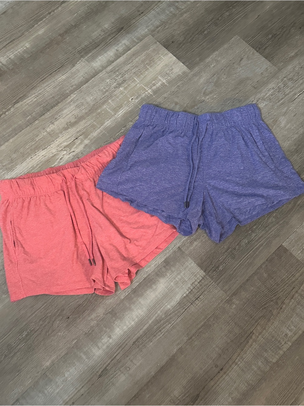 Athletic Works Women’s Drawstring Lounge Shorts - Purple & Coral